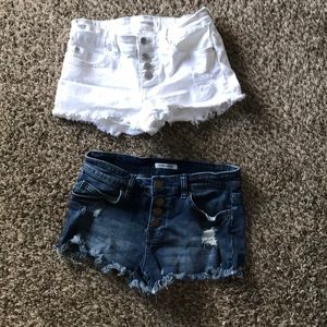 2 billabong button up denim shorts bundle